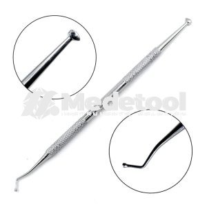 thumbnail image 2 of AA Pro #21 Double Ended Dental Burnisher – Stainless Steel With Wooden Handle 2 of 5
